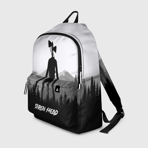 Рюкзак 3D с принтом SIREN HEAD | DARK FOREST, вид спереди #2