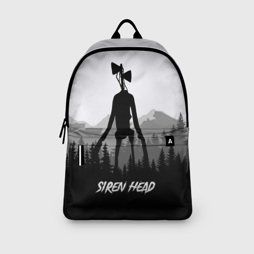 Рюкзак 3D с принтом SIREN HEAD | DARK FOREST, вид сбоку #3