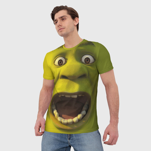 Мужская 3D футболка с принтом Shrek | Шрек, фото на моделе #1
