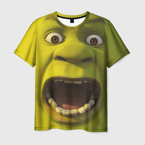 Мужская 3D футболка с принтом Shrek | Шрек, вид спереди #2
