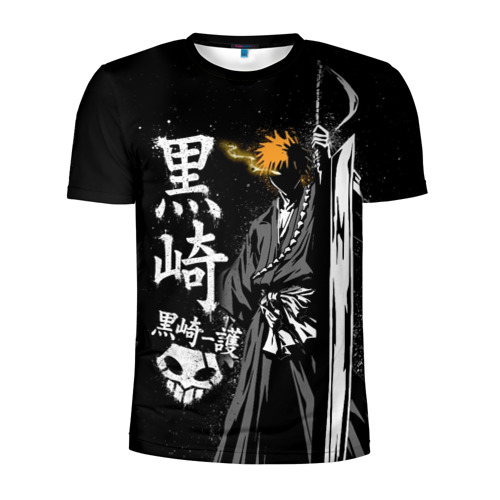 Мужская футболка 3D спортивная с принтом Bleach, Ичиго с мечом, вид спереди #2