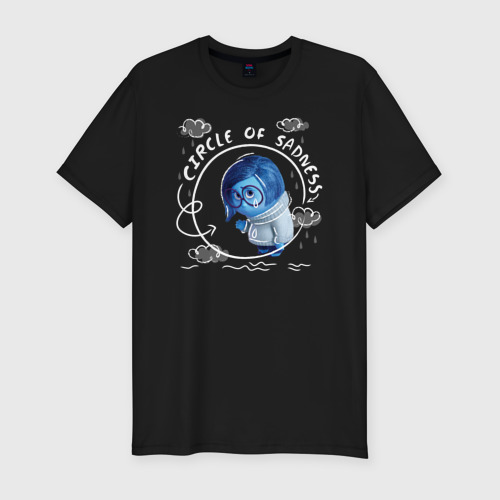 Мужская футболка премиум с принтом Circle of sadness, вид спереди #2