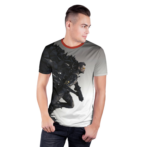 Мужская футболка 3D спортивная с принтом Jensen Revolution, фото на моделе #1