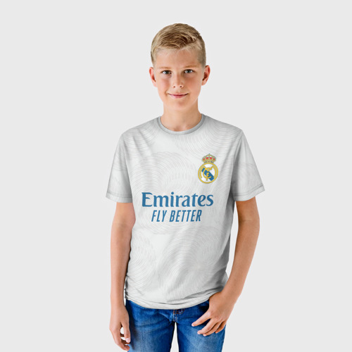 Детская 3D футболка с принтом Винисиус Реал Мадрид 2021/2022, фото на моделе #1