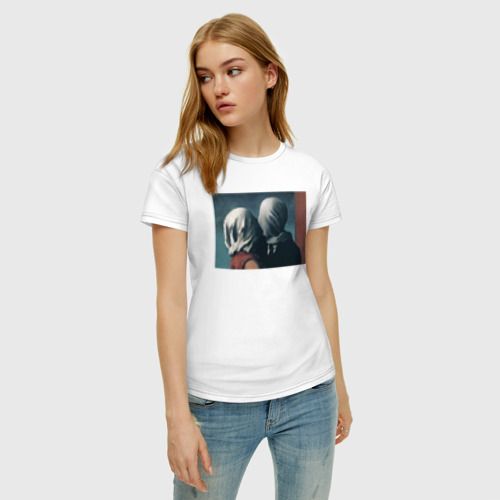 Женская футболка с принтом Влюбленные, фото на моделе #1