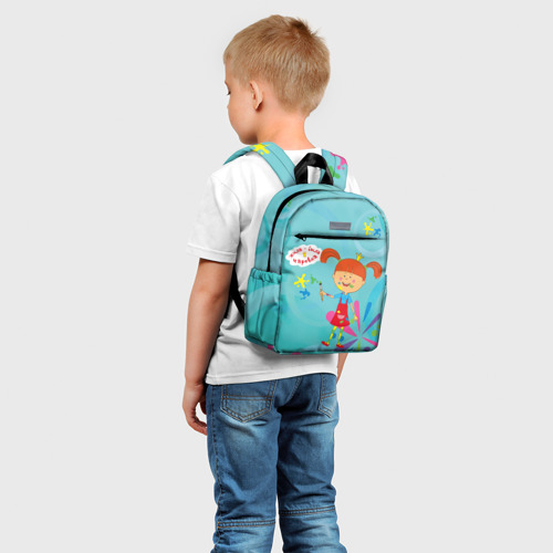 Детский рюкзак 3D с принтом Царевна-художник, фото на моделе #1