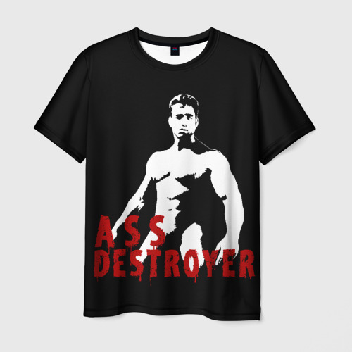Мужская 3D футболка с принтом ASS DESTROYER SF 3D, вид спереди #2