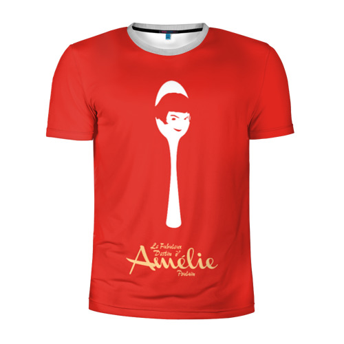 Мужская футболка 3D спортивная с принтом Amelie Poulain, вид спереди #2