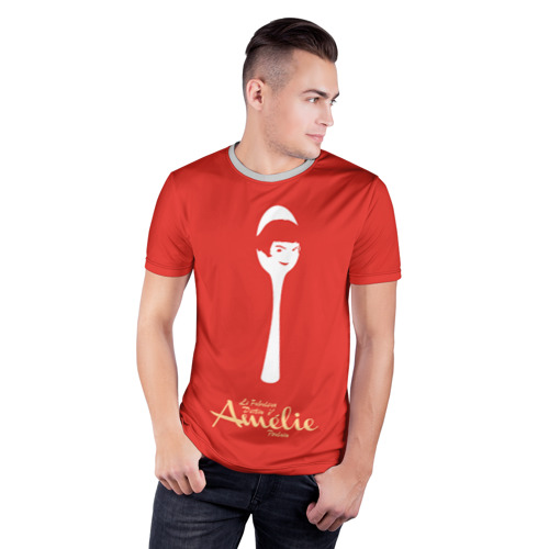 Мужская футболка 3D спортивная с принтом Amelie Poulain, фото на моделе #1