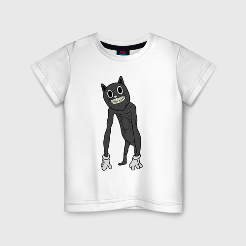 Детская футболка с принтом Cartoon Cat / Мультяшный кот, вид спереди #2