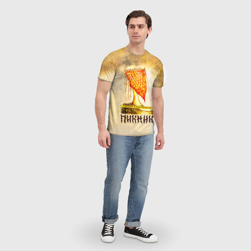 Мужская 3D футболка с принтом ГОВОРИТ и ПОКАЗЫВАЕТ - ПИКНИК, вид сбоку #3