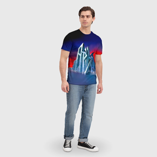 Мужская 3D футболка с принтом Ария - Мания величия, вид сбоку #3