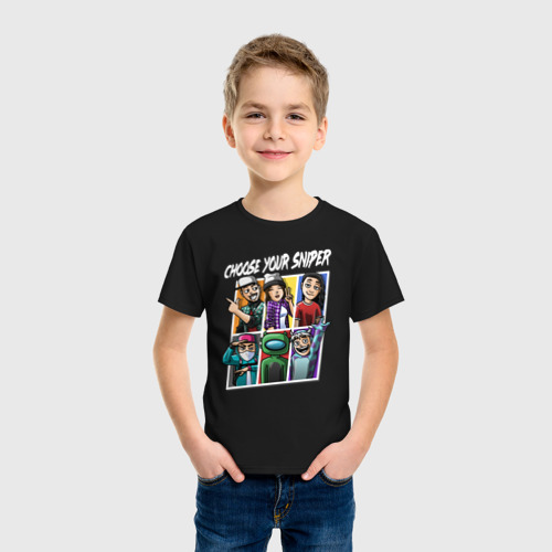 Детская футболка с принтом Снайпер Детская, фото на моделе #1