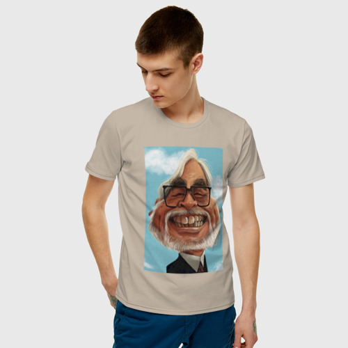 Мужская футболка с принтом Ghibli Miyazaki, фото на моделе #1