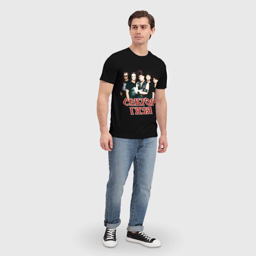 Мужская 3D футболка с принтом Сектор Газа (Хой), вид сбоку #3