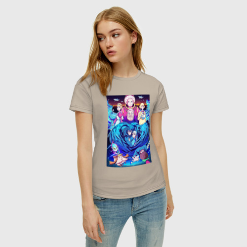 Женская футболка с принтом Hоwl`s castle, фото на моделе #1