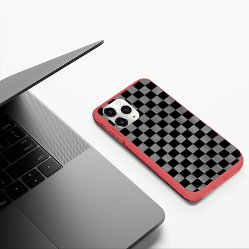 Чехол для iPhone 11 Pro матовый силикон с принтом Шахматные Клетки, фото #5