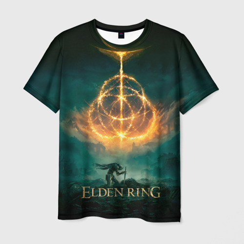 Мужская 3D футболка с принтом Elden Ring Game Art, вид спереди #2
