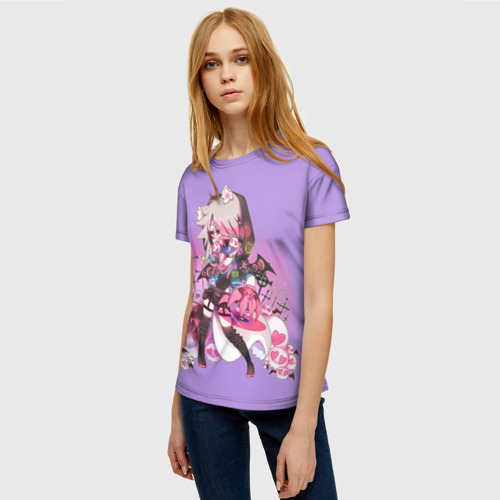 Женская 3D футболка с принтом Gacha Club DJ Cry, фото на моделе #1