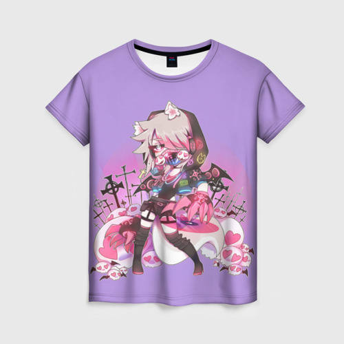 Женская 3D футболка с принтом Gacha Club DJ Cry, вид спереди #2