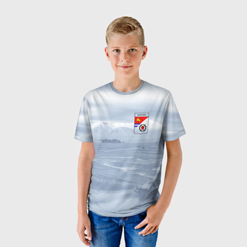 Детская 3D футболка с принтом Оротукан | Без текста, фото на моделе #1