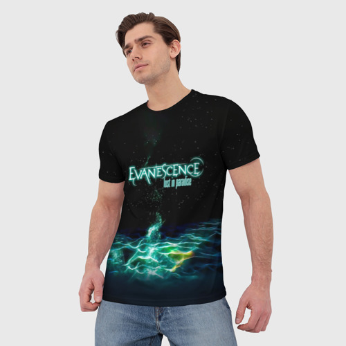 Мужская 3D футболка с принтом Evanescence lost in paradise, фото на моделе #1
