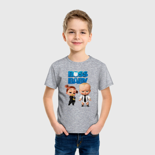 Детская футболка с принтом Бос Молокосос 2, фото на моделе #1