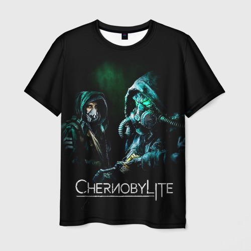 Мужская 3D футболка с принтом Chernobylite / Чернобылит, вид спереди #2