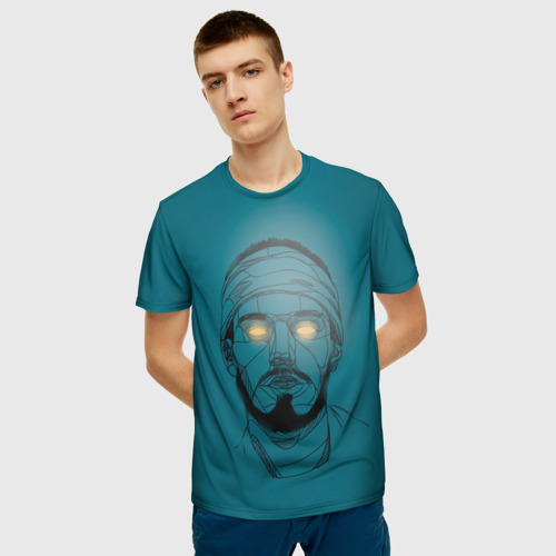 Мужская 3D футболка с принтом Многозаал Арт, фото на моделе #1