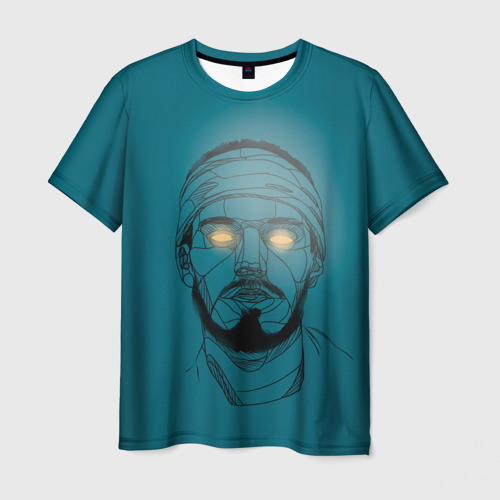 Мужская 3D футболка с принтом Многозаал Арт, вид спереди #2