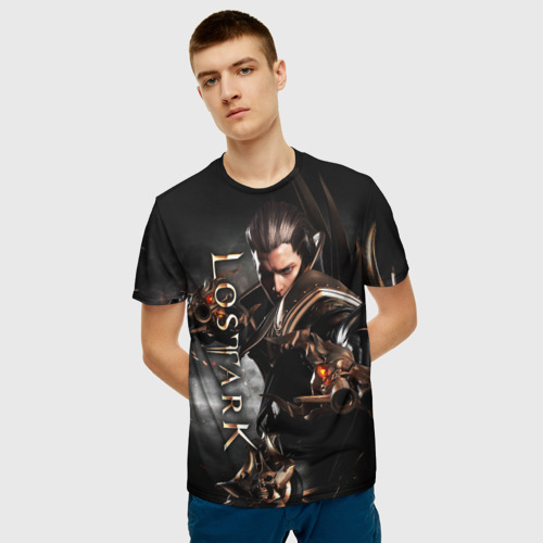 Мужская 3D футболка с принтом LOST ARK Devil Hunter, фото на моделе #1