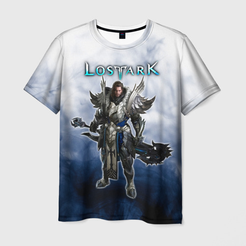 Мужская 3D футболка с принтом Lost Ark Воин Берсерк, вид спереди #2