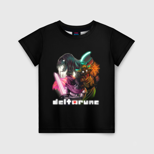 Детская 3D футболка с принтом Deltarune Персонажи, вид спереди #2