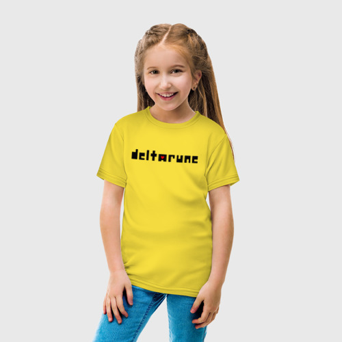 Детская футболка с принтом Deltarune Logo, вид сбоку #3