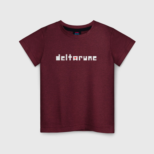 Детская футболка с принтом Deltarune logo надпись, вид спереди #2