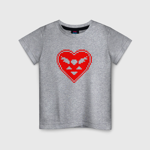 Детская футболка с принтом Deltarune красное сердце, вид спереди #2