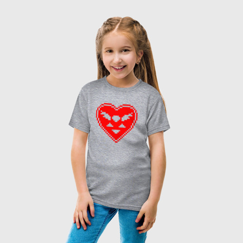 Детская футболка с принтом Deltarune красное сердце, вид сбоку #3