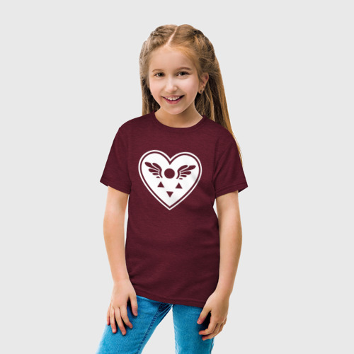 Детская футболка с принтом Deltarune сердце, вид сбоку #3