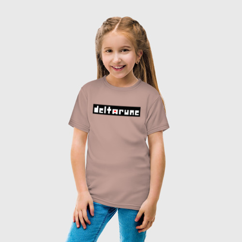 Детская футболка с принтом [Deltarune] - Black Logo, вид сбоку #3