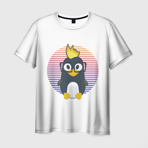 Мужская 3D футболка с принтом Linux Tux пингвин Талисман для програмистов, вид спереди #2