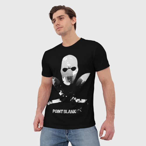 Мужская 3D футболка с принтом Point Blank Free Rebels, фото на моделе #1