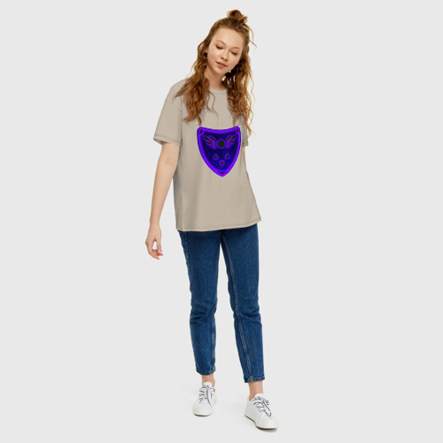 Женская футболка oversize с принтом Дэльтарун, вид сбоку #3