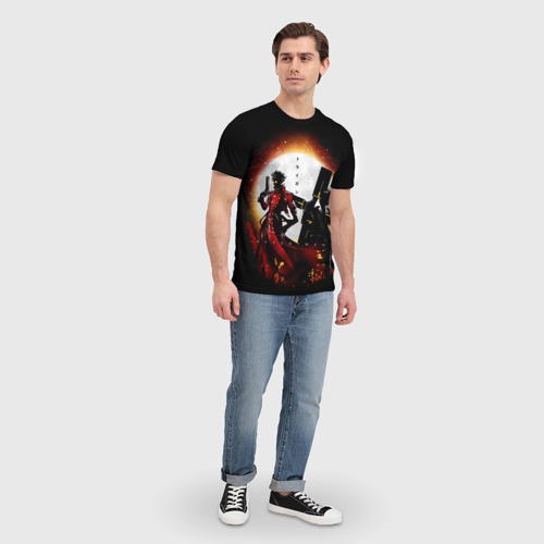 Мужская 3D футболка с принтом АЛУКАРД / ХЕЛЛСИНГ, вид сбоку #3