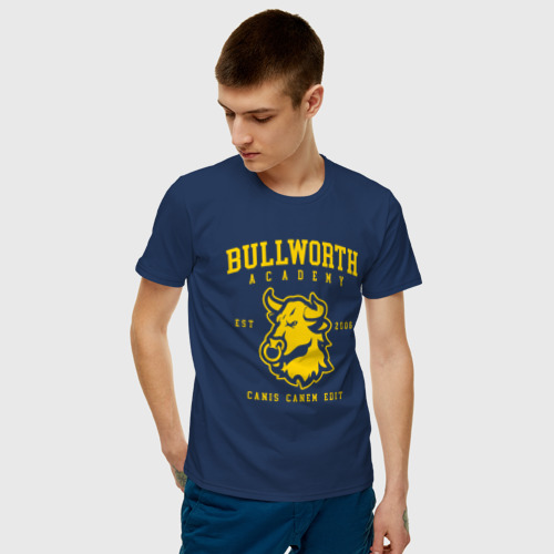 Мужская футболка с принтом Bully Bullworth Academy, фото на моделе #1