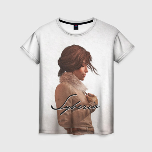 Женская 3D футболка с принтом Syberia, Kate Walker, вид спереди #2