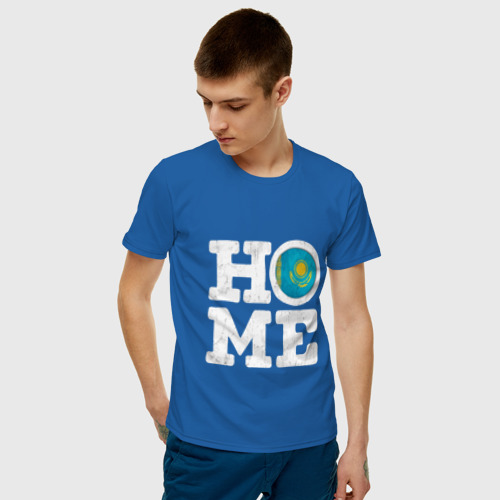Мужская футболка с принтом Дом - Казахстан, фото на моделе #1