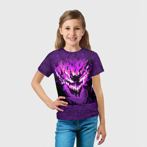 Детская 3D футболка с принтом Shadow Fiend Phonk, вид сбоку #3