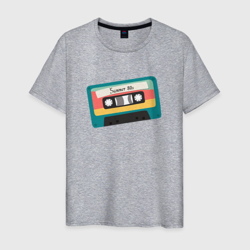 Мужская футболка с принтом Ретро кассета, вид спереди #2