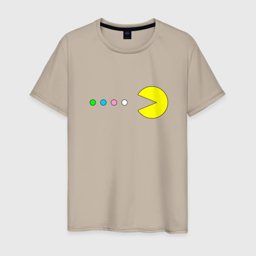 Мужская футболка с принтом Pac - man | Для пары, вид спереди #2