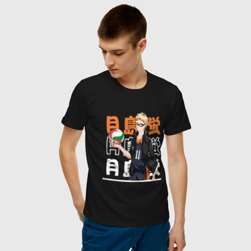 Мужская футболка с принтом Кей Цукишима | Tsukishima Kei, Волейбол | Haikyu, фото на моделе #1
